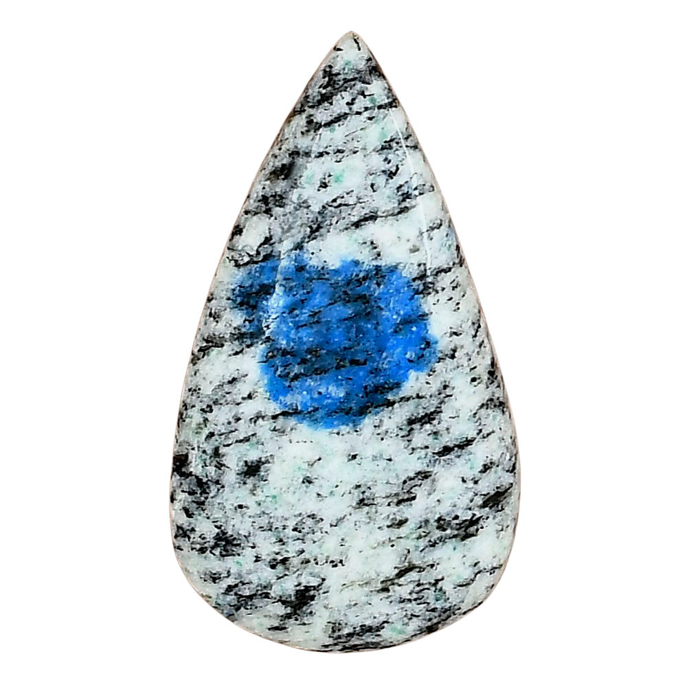 K2 Blue - Azurite In Quartz 34.14x19x5.5 mm Pear Gemstone LS03428-57