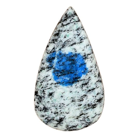 K2 Blue - Azurite In Quartz 34.14x19x5.5 mm Pear Gemstone LS03428-57
