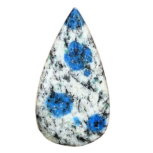 K2 Blue - Azurite In Quartz 36.38x19.47x4.1 mm Pear Gemstone LS03429-57