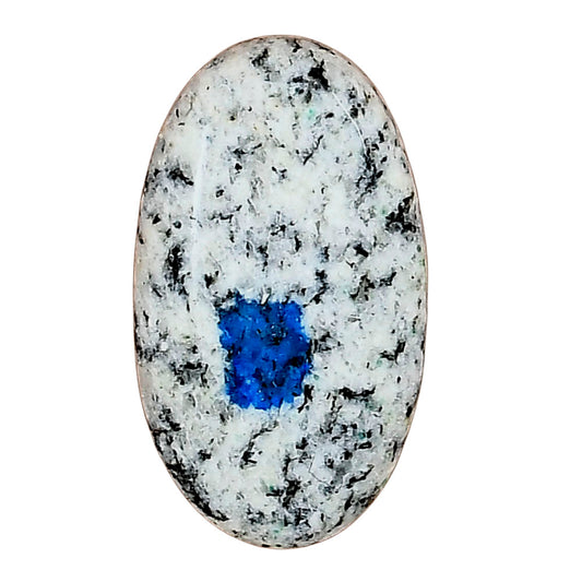 K2 Blue - Azurite In Quartz 27.7x15.8x5.6 mm Oval Gemstone LS03435-57