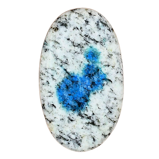 K2 Blue - Azurite In Quartz 34.34x20.14x5.8 mm Oval Gemstone LS03436-57