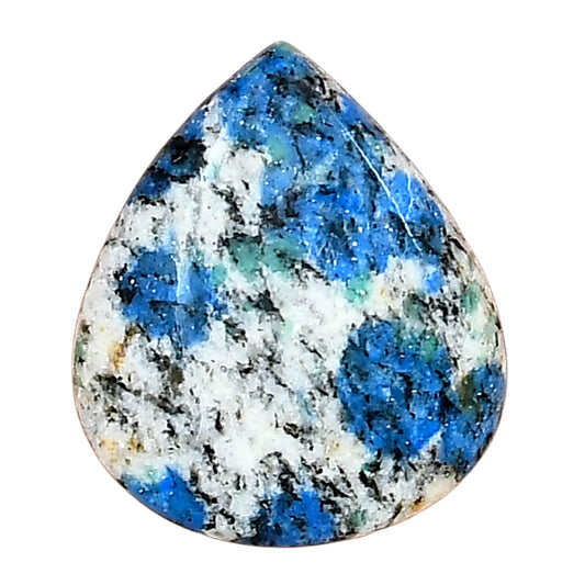 K2 Blue - Azurite In Quartz 22.61x19.2x4.3 mm Pear Gemstone LS03437-57