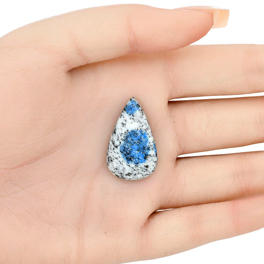 K2 Blue - Azurite In Quartz 28.76x17.5x6.1 mm Pear Gemstone LS03438-57