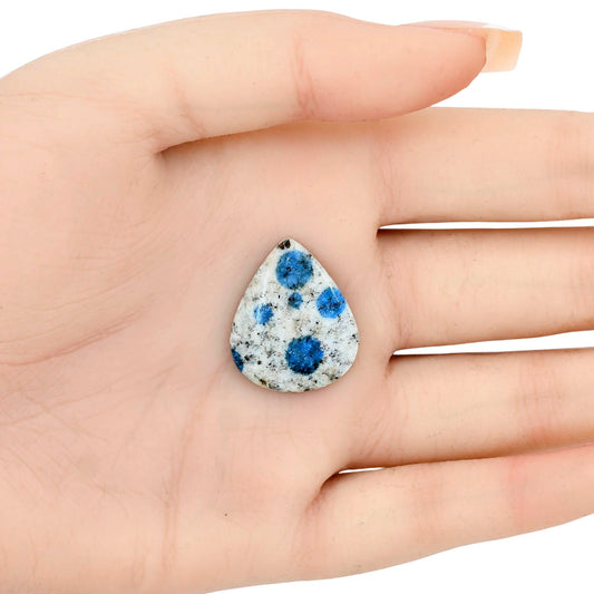 K2 Blue - Azurite In Quartz 24.17x19.82x3.7 mm Pear Gemstone LS03439-57