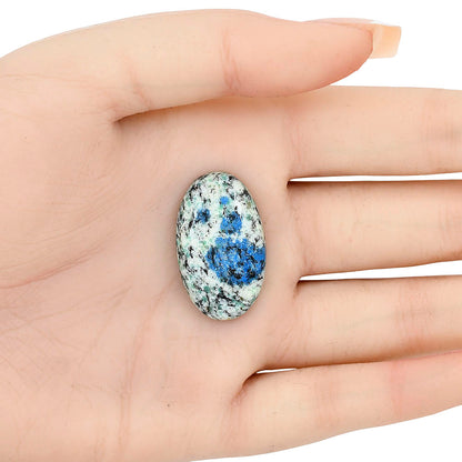 K2 Blue - Azurite In Quartz 29.46x17.5x6.2 mm Oval Gemstone LS03452-57