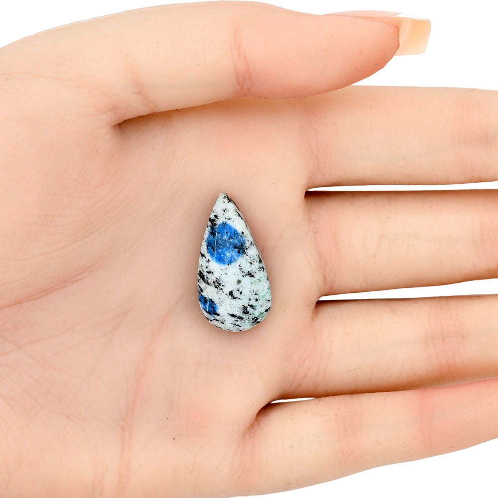 K2 Blue - Azurite In Quartz 24.76x13x6.2 mm Pear Gemstone LS03455-57