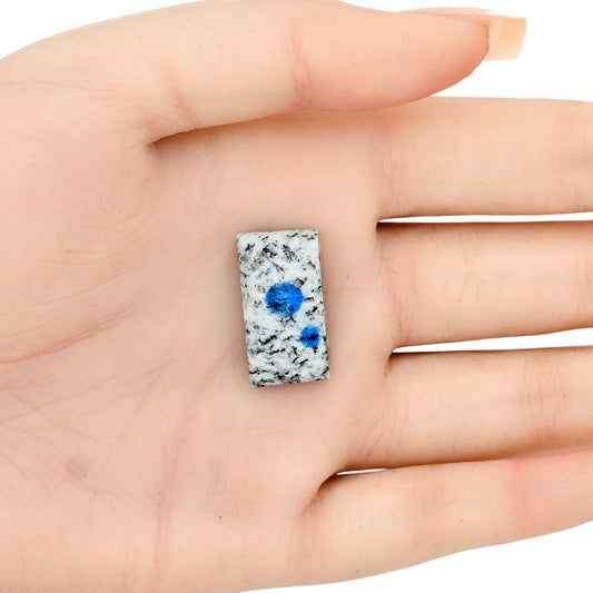 K2 Blue - Azurite In Quartz 23.16x12.2x5.3 mm Baguette Gemstone LS03458-57