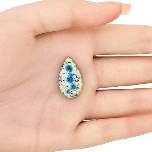 K2 Blue - Azurite In Quartz 24.36x14x4.9 mm Pear Gemstone LS03460-57