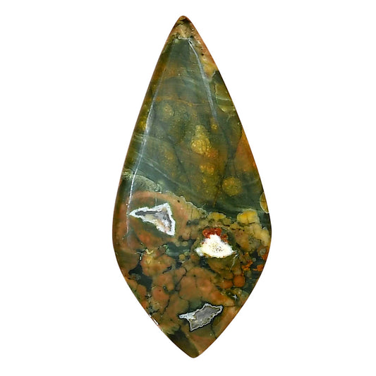 Rhyolite - Rainforest Jasper 39.65x18.5x4.5 mm Fancy Gemstone LS03462-58
