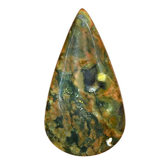 Rhyolite - Rainforest Jasper 36.45x20x5 mm Pear Gemstone LS03468-58