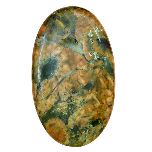 Rhyolite - Rainforest Jasper 38x22.7x5.8 mm Oval Gemstone LS03474-58