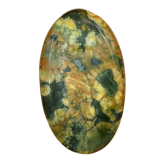 Rhyolite - Rainforest Jasper 35.1x20.65x6 mm Oval Gemstone LS03485-58