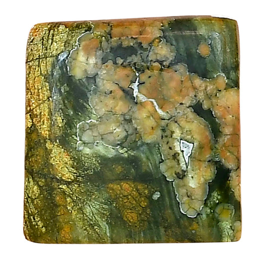 Rhyolite - Rainforest Jasper 20.9x20.1x5.5 mm Baguette Gemstone LS03487-58
