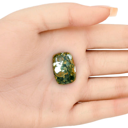 Rhyolite - Rainforest Jasper 31.1x16x5.5 mm Baguette Gemstone LS03490-58