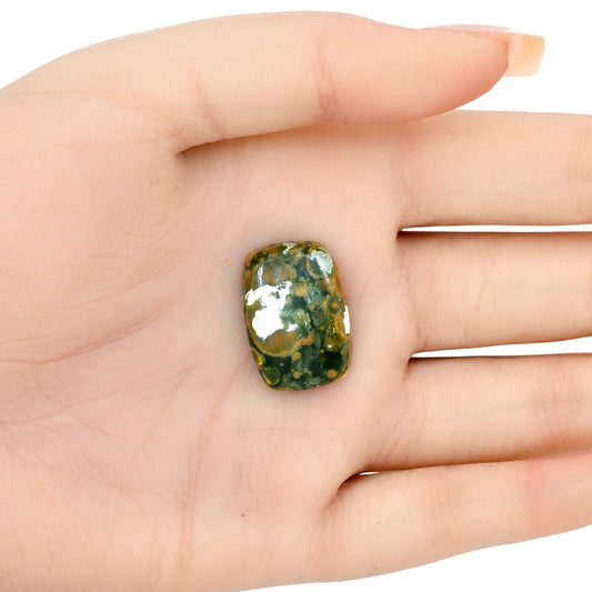 Rhyolite - Rainforest Jasper 31.1x16x5.5 mm Baguette Gemstone LS03490-58