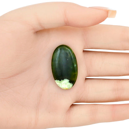 Chrome Chalcedony 31.1x18.6x5.6 mm Oval Gemstone LS03579-61