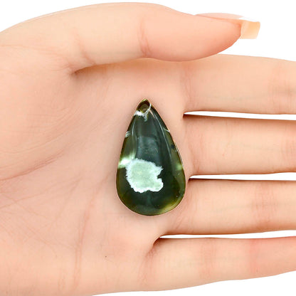 Chrome Chalcedony 35.8x21.3x6.5 mm Pear Gemstone LS03587-61