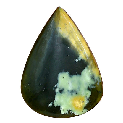 Chrome Chalcedony 34.7x25.6x5.5 mm Pear Gemstone LS03594-61