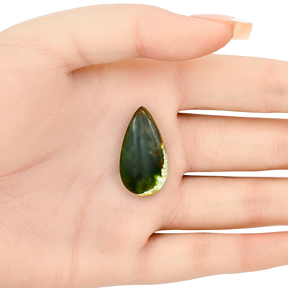 Chrome Chalcedony 28.25x15.3x5.5 mm Pear Gemstone LS03595-61
