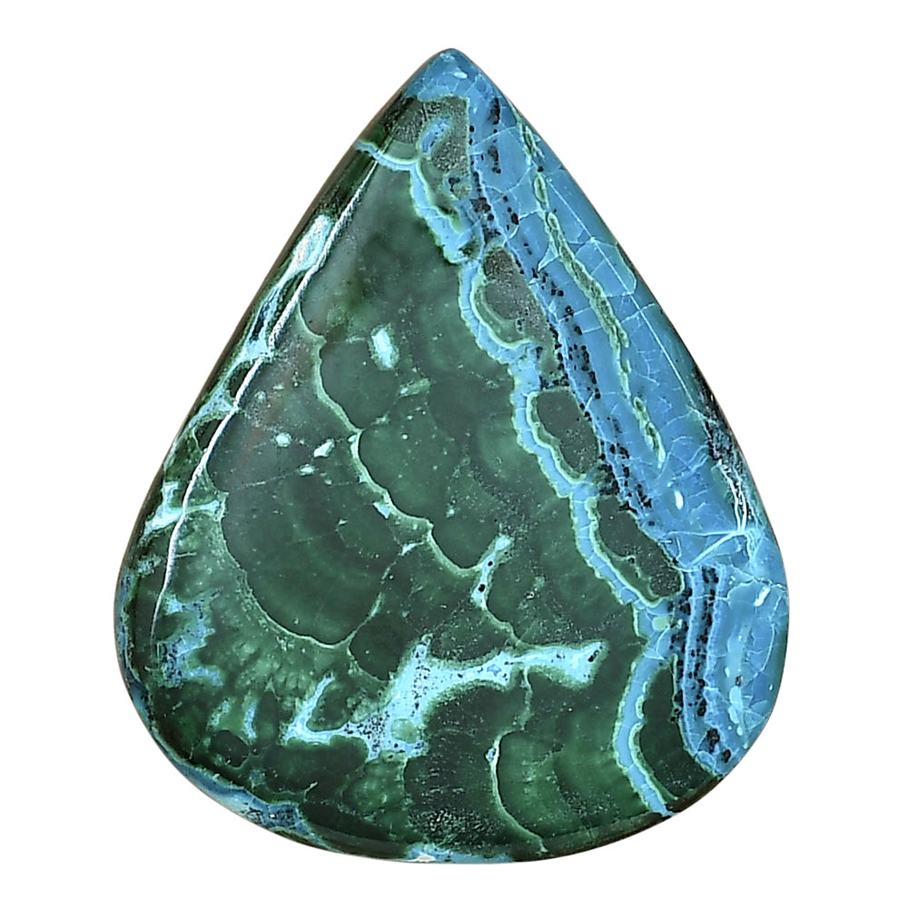 Azurite Malachite 36.4x30x4.7 mm Heart Gemstone LS03645-63