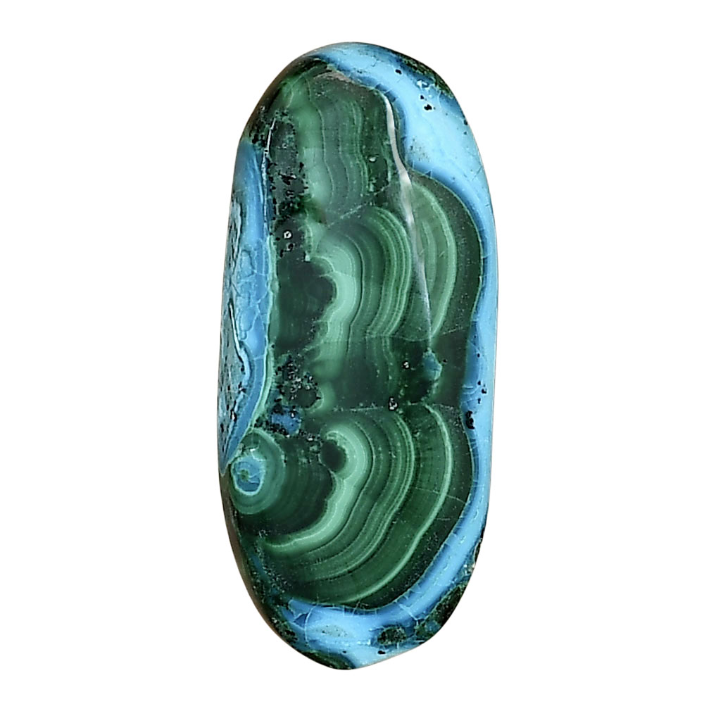 Azurite Malachite 31x13.6x5 mm Oval Gemstone LS03649-63