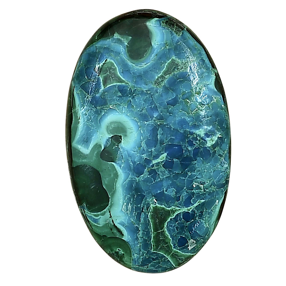 Azurite Malachite 33.8x21x5.5 mm Oval Gemstone LS03653-63