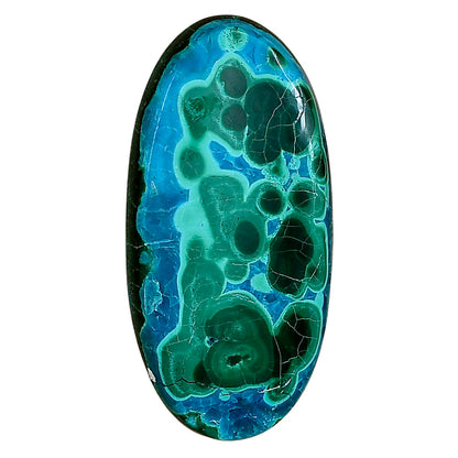 Azurite Malachite 41.5x20.3x5 mm Oval Gemstone LS03654-63