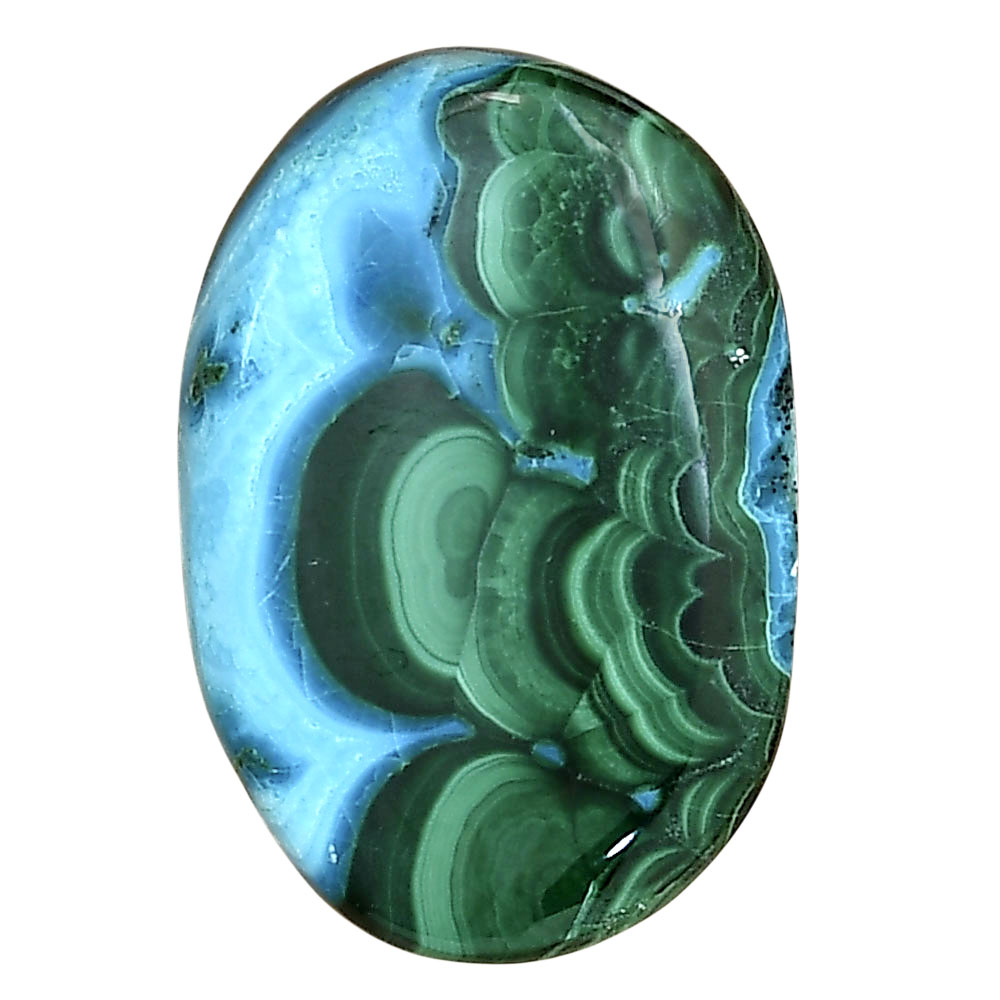 Azurite Malachite 28.6x19.25x6 mm Oval Gemstone LS03655-63