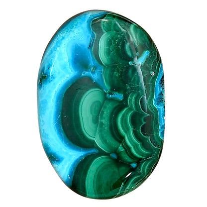 Azurite Malachite 28.6x19.25x6 mm Oval Gemstone LS03655-63