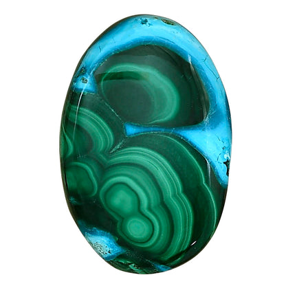 Azurite Malachite 32x21.3x5.7 mm Oval Gemstone LS03658-63