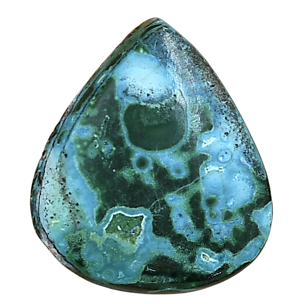 Azurite Malachite 40x22x4.3 mm Heart Gemstone LS03667-63