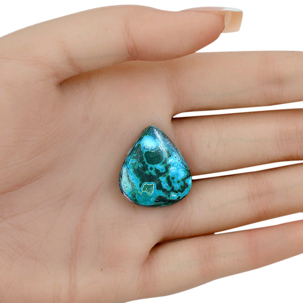 Azurite Malachite 40x22x4.3 mm Heart Gemstone LS03667-63