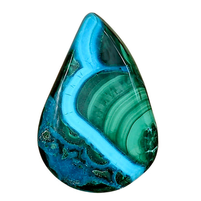 Azurite Malachite 28.4x19.1x5 mm Pear Gemstone LS03668-63
