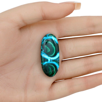 Azurite Malachite 38.75x16.7x5.3 mm Oval Gemstone LS03669-63