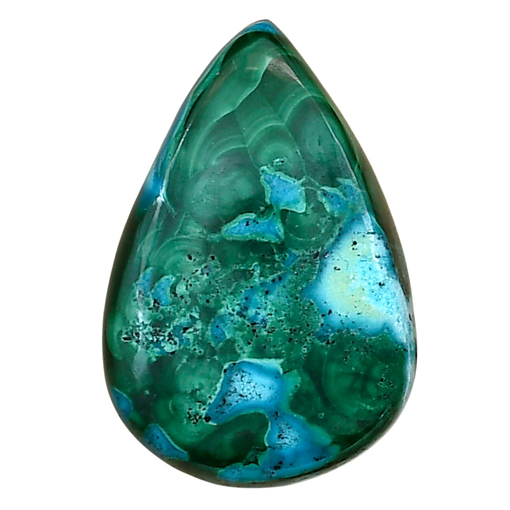 Azurite Malachite 27.6x18.5x6 mm Pear Gemstone LS03672-63