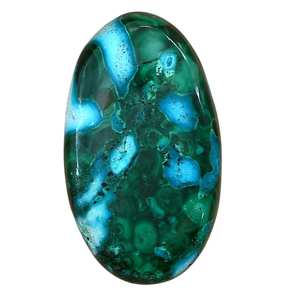 Azurite Malachite 32x18.5x5.5 mm Oval Gemstone LS03677-63
