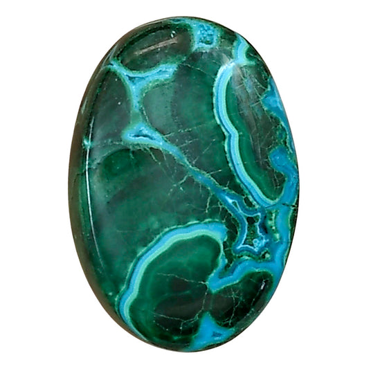 Azurite Malachite 24.35x16.65x5.5 mm Oval Gemstone LS03678-63