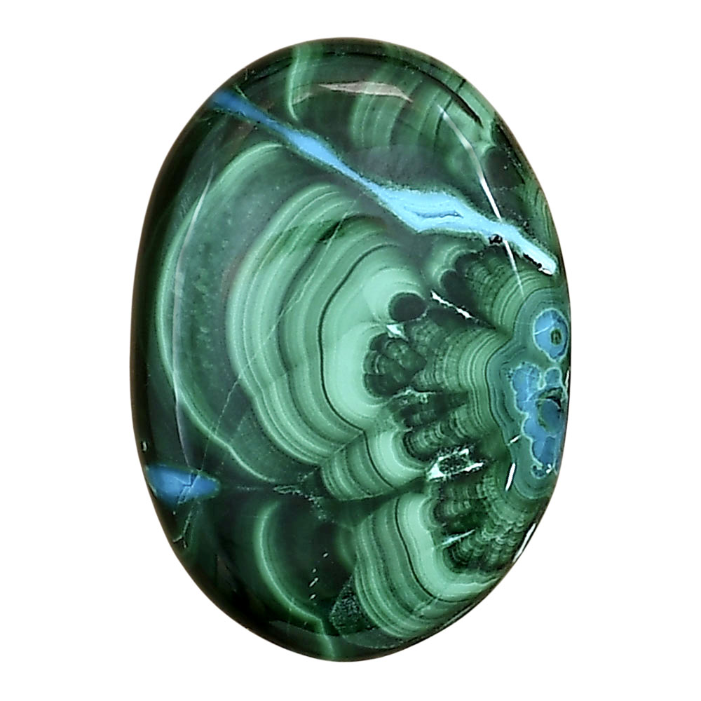 Azurite Malachite 27.55x19.5x5.7 mm Oval Gemstone LS03682-63