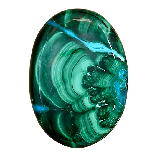 Azurite Malachite 27.55x19.5x5.7 mm Oval Gemstone LS03682-63
