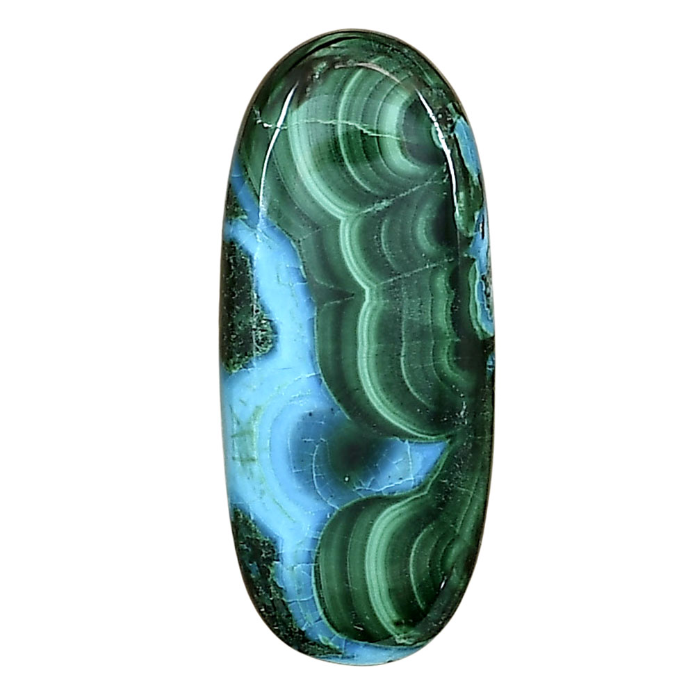 Azurite Malachite 31x13.6x5 mm Oval Gemstone LS03684-63