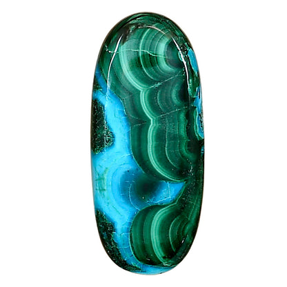 Azurite Malachite 31x13.6x5 mm Oval Gemstone LS03684-63