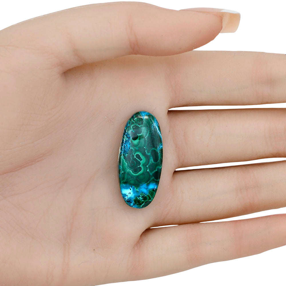 Azurite Malachite 31x14.1x5.7 mm Oval Gemstone LS03685-63