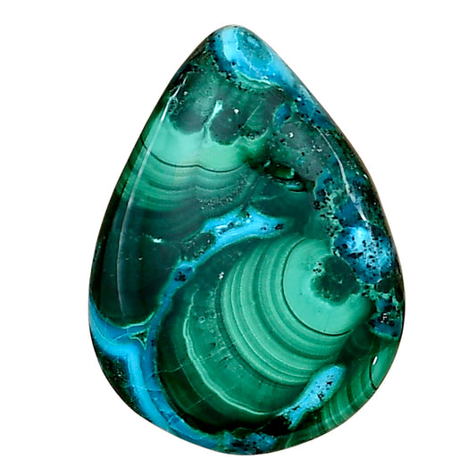 Azurite Malachite 27.5x20.3x5.5 mm Pear Gemstone LS03687-63