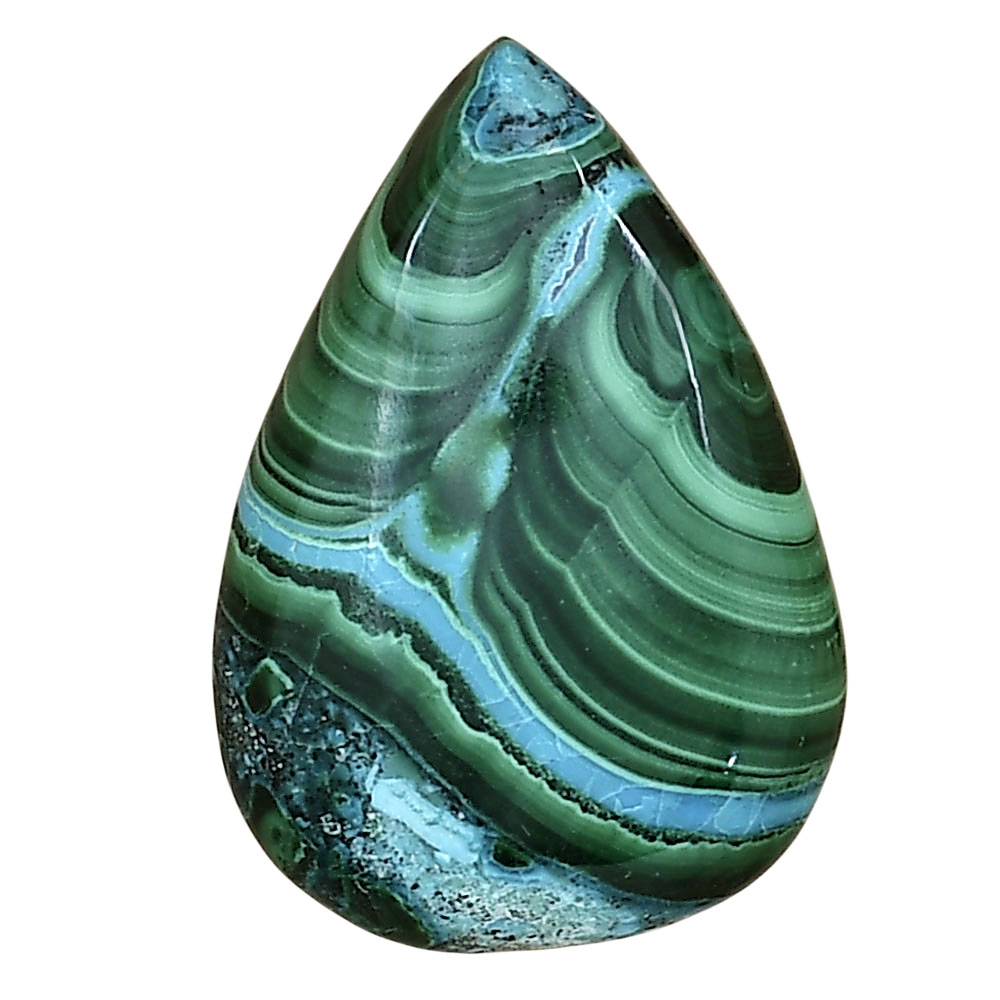 Azurite Malachite 28.55x19.7x6 mm Pear Gemstone LS03688-63