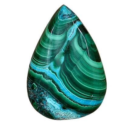 Azurite Malachite 28.55x19.7x6 mm Pear Gemstone LS03688-63