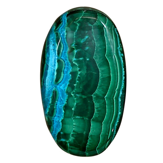Azurite Malachite 30.75x17.75x6 mm Oval Gemstone LS03691-63