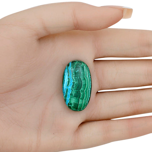 Azurite Malachite 30.75x17.75x6 mm Oval Gemstone LS03691-63