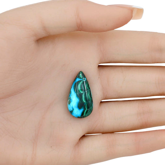 Azurite Malachite 25.3x13.8x5.5 mm Pear Gemstone LS03695-63