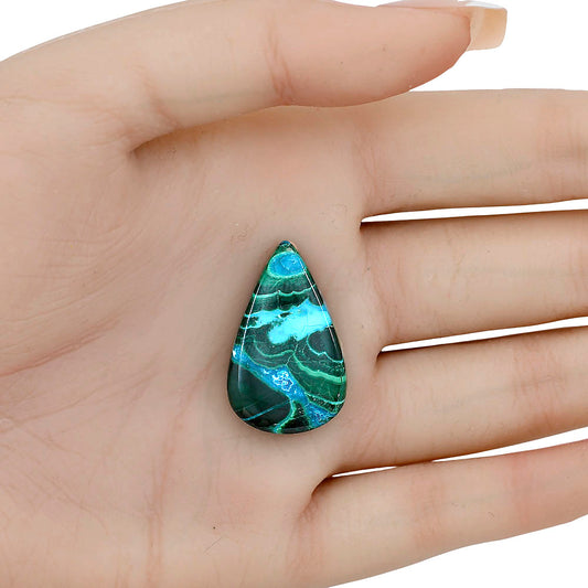 Azurite Malachite 28.75x18x5.5 mm Pear Gemstone LS03697-63