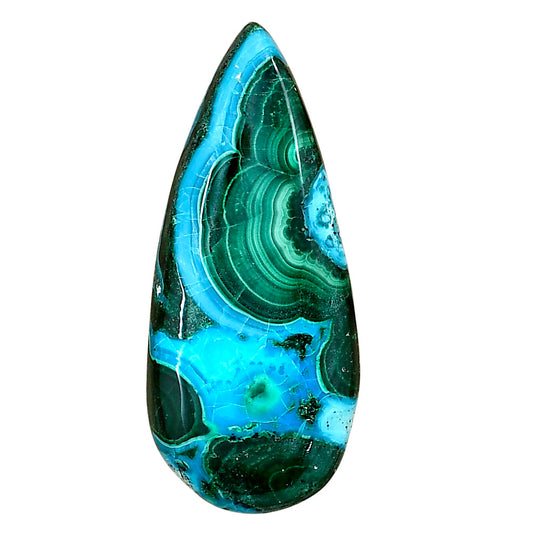 Azurite Malachite 41.3x18x5.5 mm Pear Gemstone LS03701-63